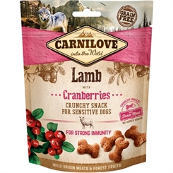 Crunchy snack lam & tranebær - 200 g - Carnilove